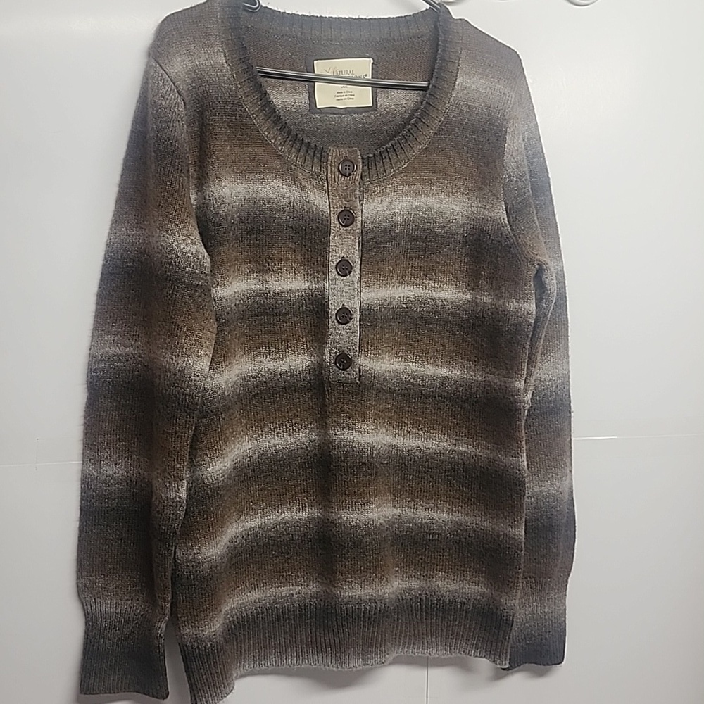 Natural Reflections Earthy Tone Sz L Sweater Warm & Cozy